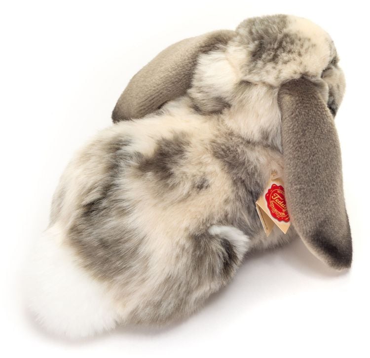 Produktbild: Widderkaninchen liegend grau-wei&szlig; 30 cm