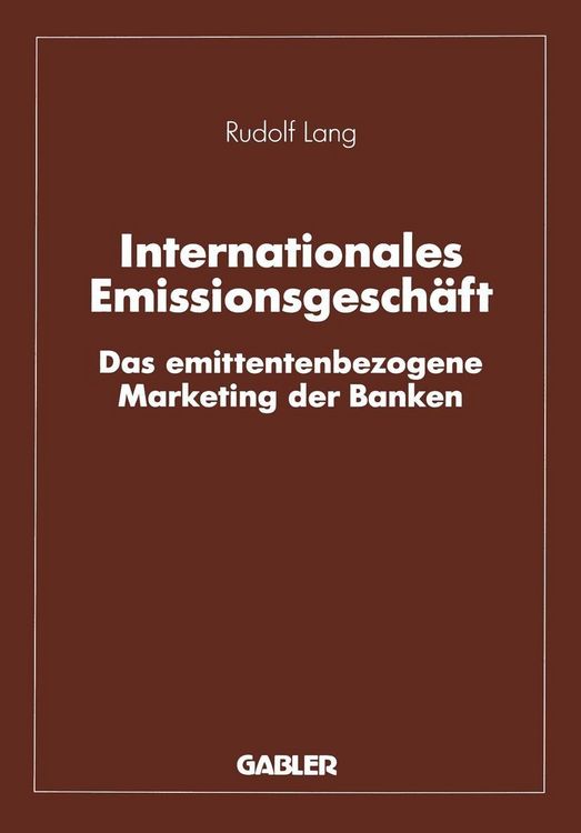 Produktbild: Internationales Emissionsgesch&auml;ft