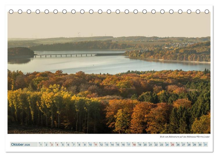 Produktbild: M&ouml;hnesee - das westf&auml;lische Meer (Tischkalender 2026 DIN A5 quer), CALVENDO Monatskalender