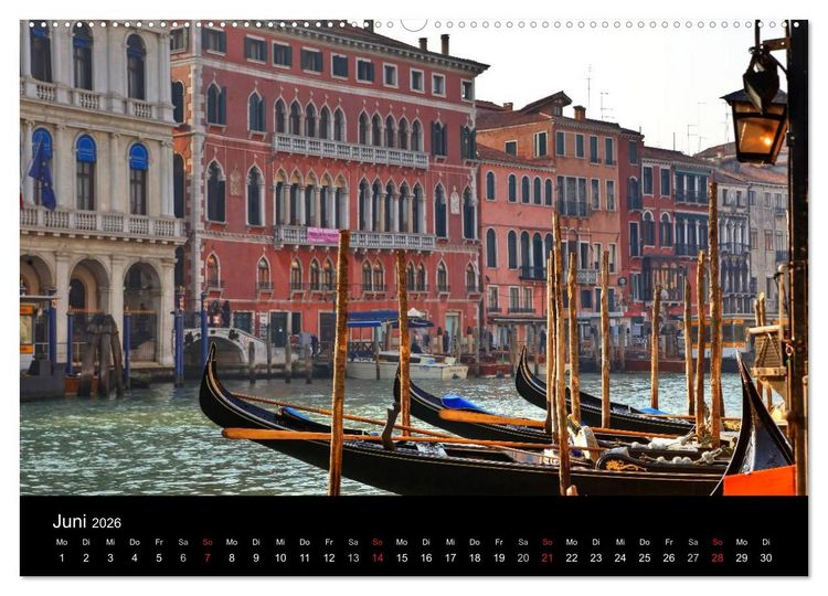 Produktbild: Bella Venezia (hochwertiger Premium Wandkalender 2026 DIN A2 quer), Kunstdruck in Hochglanz