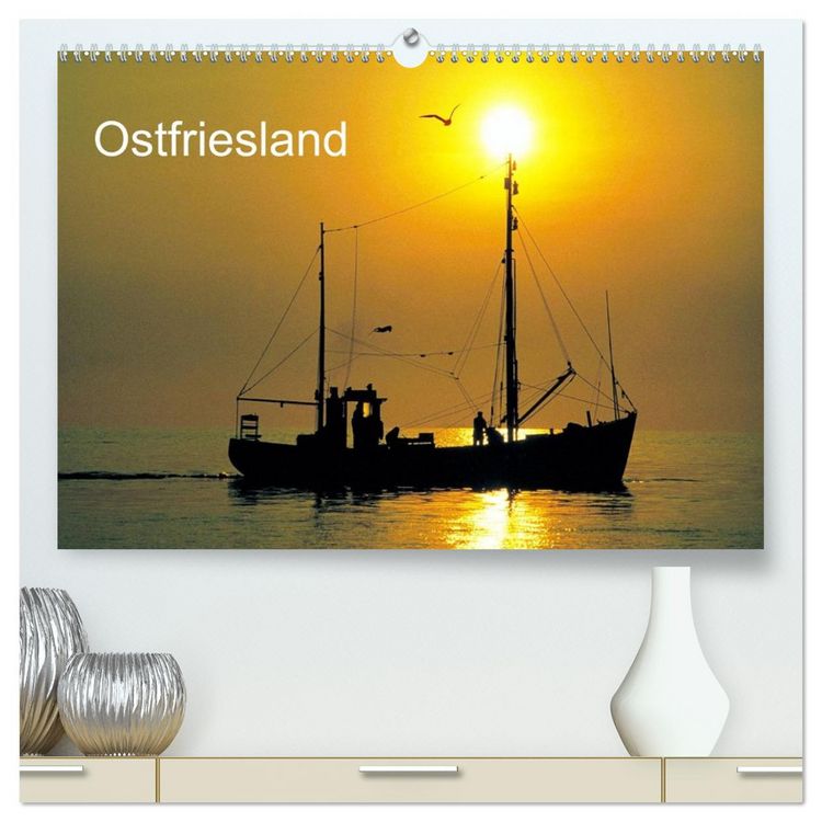 Produktbild: Ostfriesland (hochwertiger Premium Wandkalender 2026 DIN A2 quer), Kunstdruck in Hochglanz