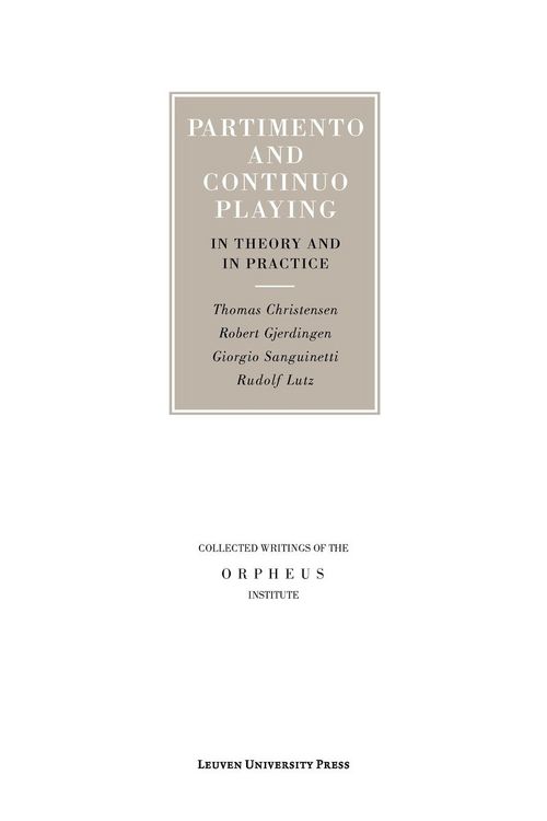 Produktbild: Partimento and Continuo Playing in Theory and in Practice