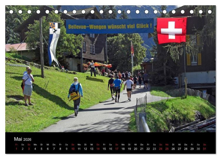 Produktbild: Der Jungfrau-Marathon (Tischkalender 2026 DIN A5 quer), CALVENDO Monatskalender