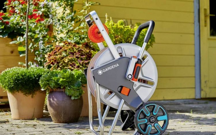 Produktbild: GARDENA 18550-20 CleverRoll L Easy Metall Schlauchwagen 1 St. Silber