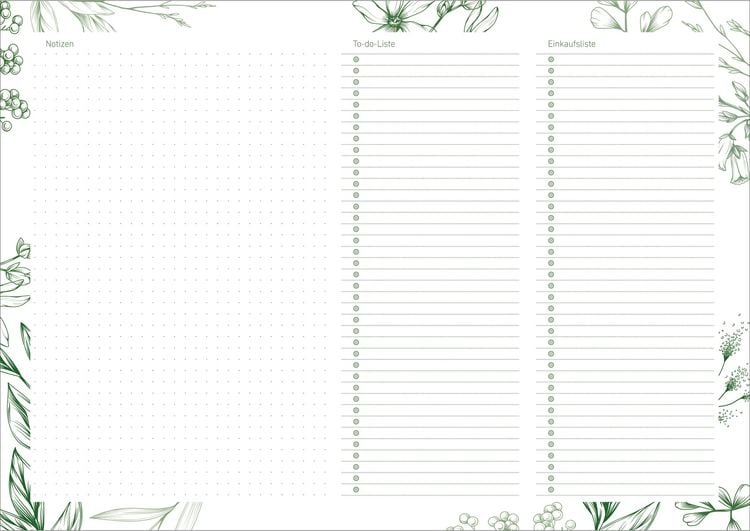 Produktbild: Schreibunterlage Design mit Wochenplan