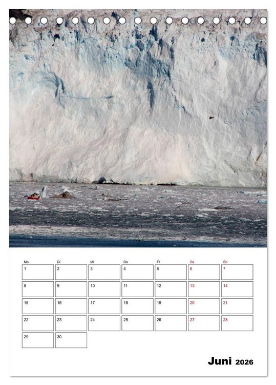 Produktbild: Die Eisberge von Ilulissat (Tischkalender 2026 DIN A5 hoch), CALVENDO Monatskalender