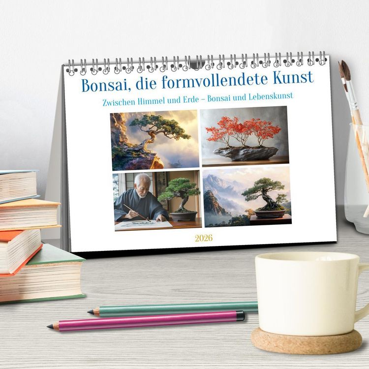 Produktbild: Bonsai, die formvollendete Kunst (Tischkalender 2026 DIN A5 quer), CALVENDO Monatskalender