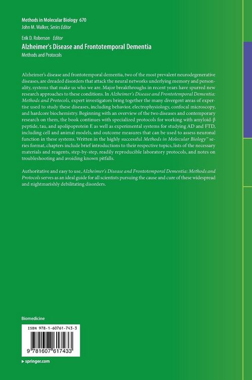 Produktbild: Alzheimer's Disease and Frontotemporal Dementia