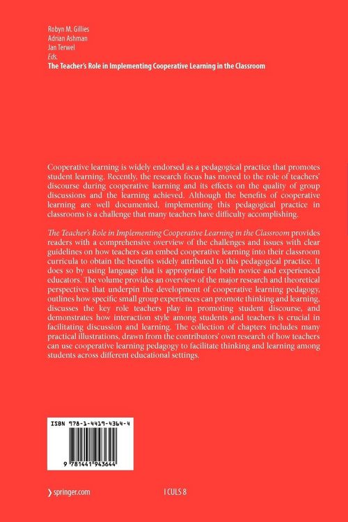 Produktbild: The Teacher's Role in Implementing Cooperative Learning in the Classroom