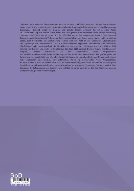 Produktbild: Memento mori 1951-2026