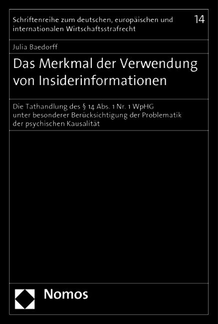 Produktbild: Das Merkmal der Verwendung von Insiderinformationen