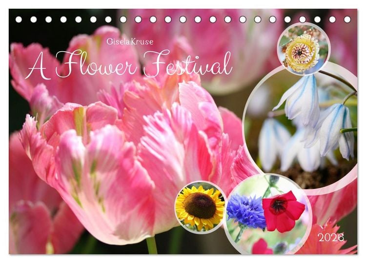 Produktbild: A Flower Festival (Desk Calendar 2026 DIN A5 landscape), CALVENDO 12 Month DeskCalendar