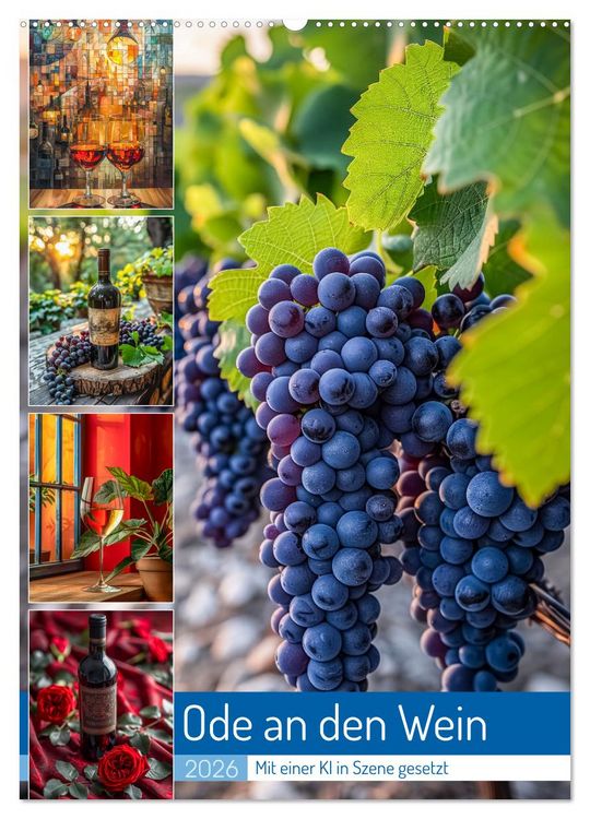 Produktbild: Ode an den Wein (Wandkalender 2026 DIN A2 hoch), CALVENDO Monatskalender