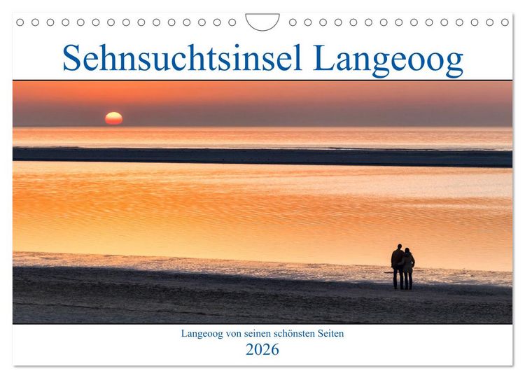 Produktbild: Sehnsuchtinsel Langeoog (Wandkalender 2026 DIN A4 quer), CALVENDO Monatskalender