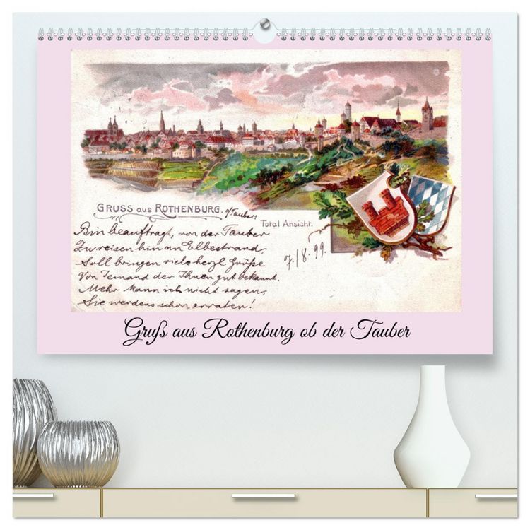 Produktbild: Gru&szlig; aus Rothenburg ob der Tauber (hochwertiger Premium Wandkalender 2026 DIN A2 quer), Kunstdruck in Hochglanz