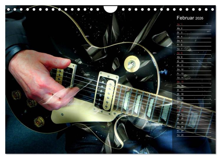 Produktbild: Rockgitarren Power (Wandkalender 2026 DIN A4 quer), CALVENDO Monatskalender