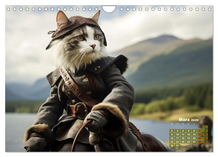 Produktbild: Schottische Katzenhelden (Wandkalender 2026 DIN A4 quer), CALVENDO Monatskalender