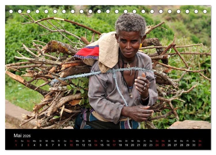 Produktbild: &Auml;thiopien Impressionen (Tischkalender 2026 DIN A5 quer), CALVENDO Monatskalender