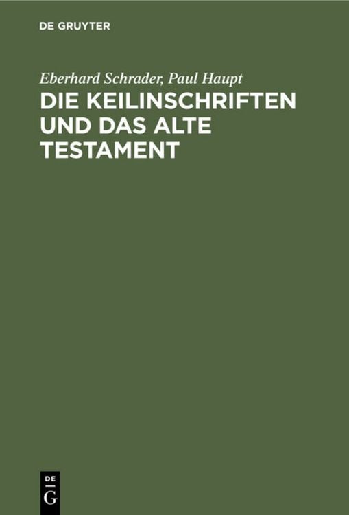 Produktbild: Die Keilinschriften und das Alte Testament
