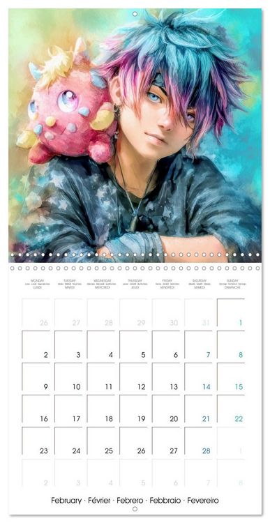 Produktbild: Des peluches - Inspir&eacute;es du style Manga (Calendrier mural carr&eacute; 2026 30x30 cm) Calendrier double avec une page pour vos prises de notes
