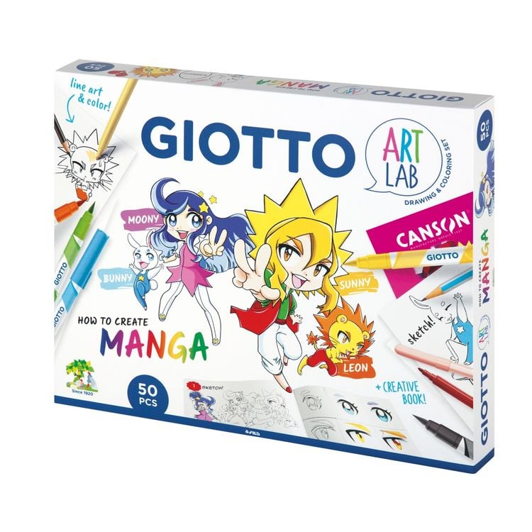 Produktbild: GIOTTO Mal- und Zeichenset ART LAB Manga 50 Teile