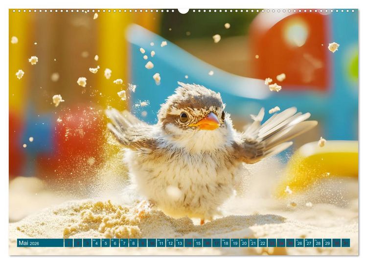 Produktbild: Plitsch, Platsch, tierisch nass (hochwertiger Premium Wandkalender 2026 DIN A2 quer), Kunstdruck in Hochglanz