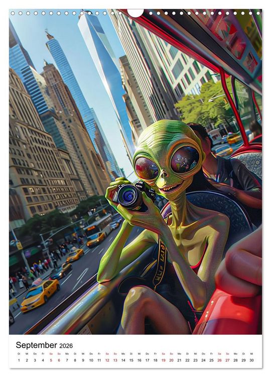 Produktbild: Aliens im Urlaub (Wandkalender 2026 DIN A3 hoch), CALVENDO Monatskalender
