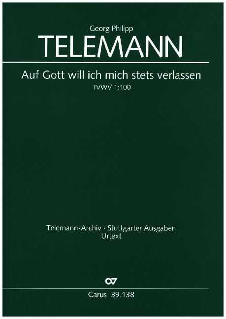 Produktbild: Auf Gott will ich mich stets verlassen, Partitur