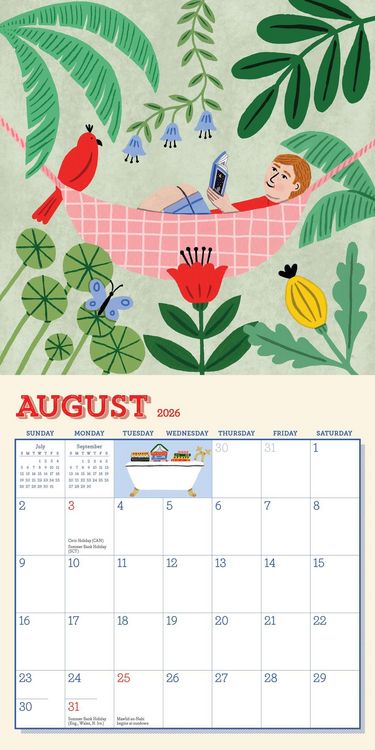 Produktbild: Book Nerd Mini Wall Calendar 2026