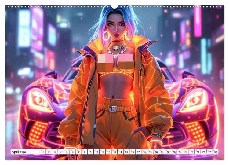 Produktbild: Cars & Girls (hochwertiger Premium Wandkalender 2026 DIN A2 quer), Kunstdruck in Hochglanz