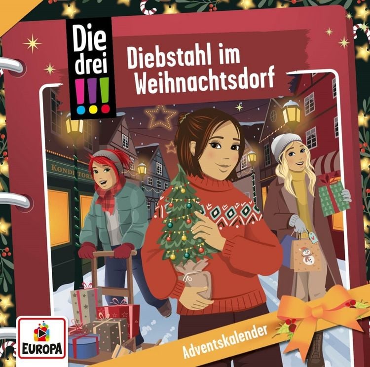 Produktbild: Die drei !!! Adventskalender - Diebstahl im Weihnachtsdorf,2 Audio-CDs