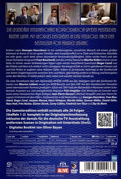 Produktbild: Ars&egrave;ne Lupin - Der Meisterdieb - Komplettbox (Staffeln 1-2) (Fernsehjuwelen) [8 DVDs]