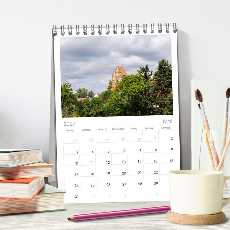 Produktbild: Tischplaner 2027 - Lychen - zwischen Wald und Seen (A5 Tischkalender zum Aufstellen) CALVENDO