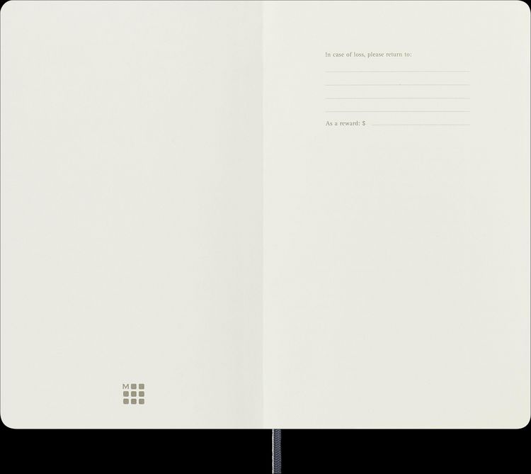 Produktbild: Moleskine Vegea Capri Notizb. A5 lin. Kt schwarz Petrol/Box