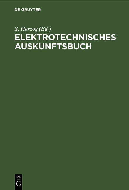 Produktbild: Elektrotechnisches Auskunftsbuch