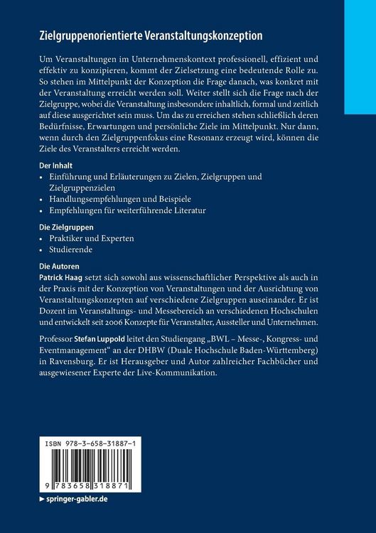 Produktbild: Zielgruppenorientierte Veranstaltungskonzeption
