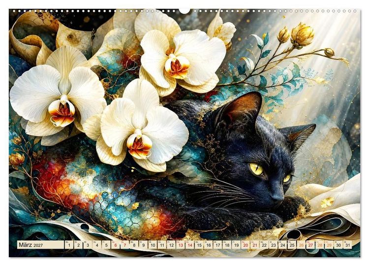 Produktbild: Floras Samtpfoten (Wandkalender 2027 DIN A2 quer), CALVENDO Monatskalender