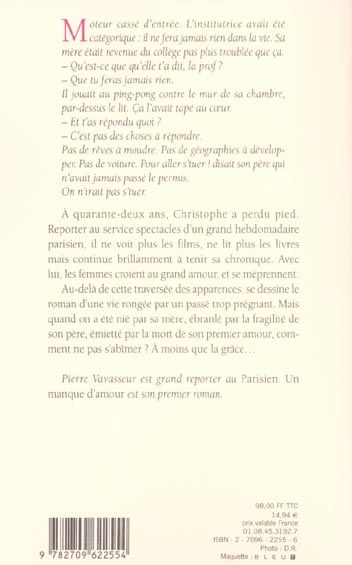 Produktbild: Un manque d amour