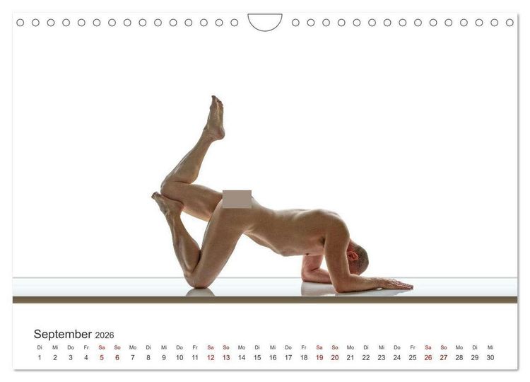 Produktbild: Form und Sinnlichkeit - minimalistische M&auml;nnerakte (Wandkalender 2026 DIN A4 quer), CALVENDO Monatskalender