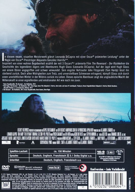 Produktbild: The Revenant - Der R&uuml;ckkehrer