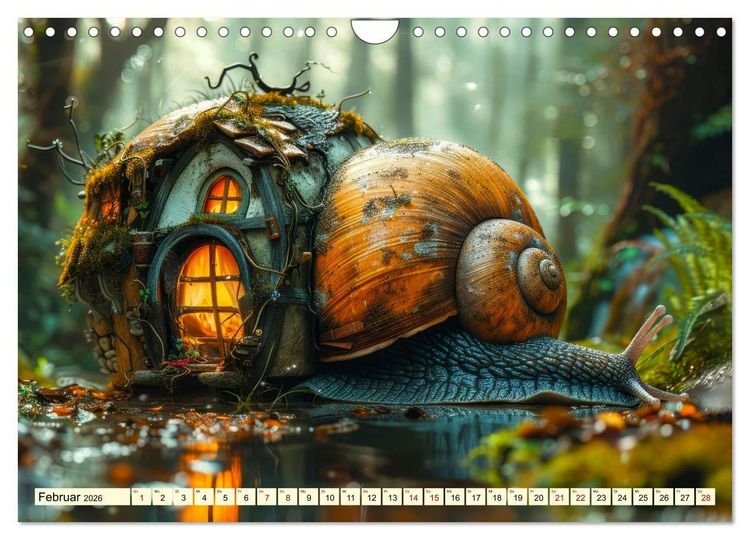 Produktbild: My home is my castle - flotte Schnecken unterwegs (Wandkalender 2026 DIN A4 quer), CALVENDO Monatskalender