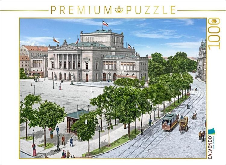 Produktbild: CALVENDO Puzzle Leipzig - Theater um 1900 | 1000 Teile Lege-Gr&ouml;&szlig;e 64x48cm Foto-Puzzle f&uuml;r gl&uuml;ckliche Stunden
