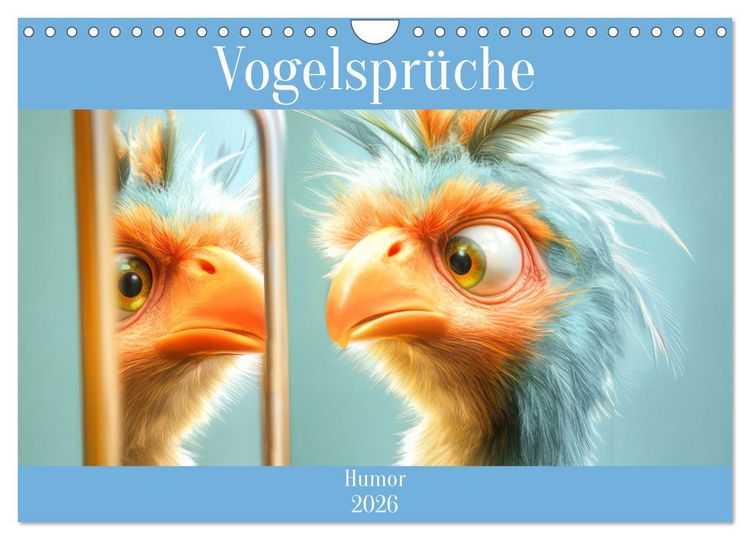 Produktbild: Vogelspr&uuml;che - Humor (Wandkalender 2026 DIN A4 quer), CALVENDO Monatskalender