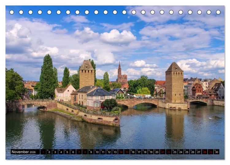 Produktbild: Stra&szlig;burg - Im Herzen Europas (Tischkalender 2026 DIN A5 quer), CALVENDO Monatskalender