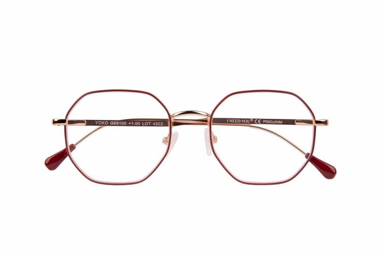 Produktbild: Lesebrille YOKO, rot-kupfer, +3.00 dpt mit Etui