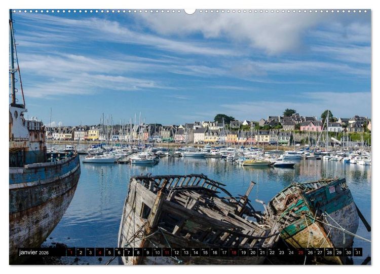 Produktbild: Bretagne Un r&ecirc;ve en couleurs (Calendrier mural 2026 DIN A2 vertical) calendrier de bureau