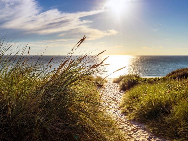 Produktbild: CALVENDO Puzzle Strandzugang zur Nordsee am Weststrand von Sylt | 1000 Teile Lege-Gr&ouml;&szlig;e 64x48cm Foto-Puzzle f&uuml;r gl&uuml;ckliche Stunden
