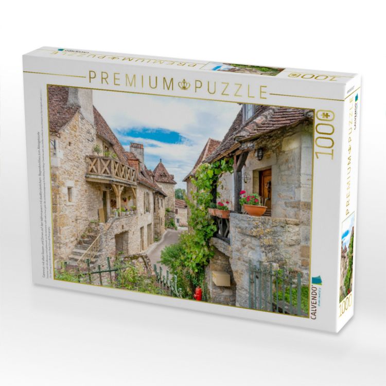 Produktbild: CALVENDO Puzzle Carennac mit alten Gassen und Zinnen auf den Wehrmauern mit stadttor&auml;hnlichem Bogendurchlass zum Abteigeb&auml;ude | 1000 Teile Lege-Gr&ouml;&szlig;e 64x48cm Foto-Puzzle f&uuml;r gl&uuml;ckliche Stunden