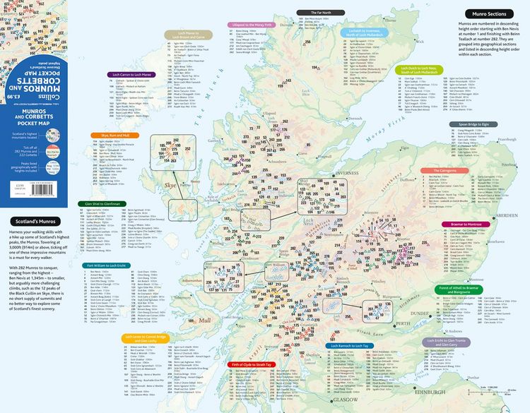 Produktbild: Munros and Corbetts Pocket Map