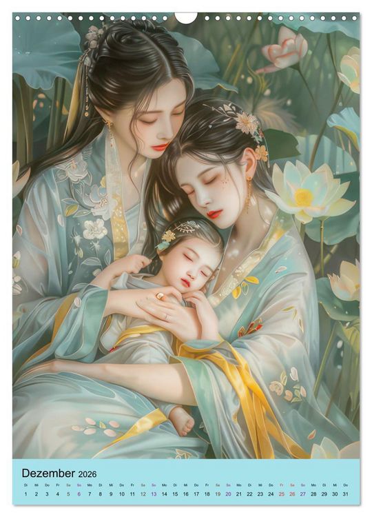 Produktbild: Grazi&ouml;se asiatische Frauen - Asienstil (Wandkalender 2026 DIN A3 hoch), CALVENDO Monatskalender